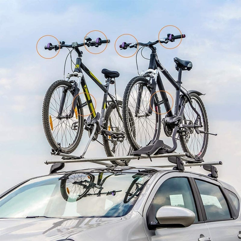 LuBanSir Bike Rack Straps, 8 Pack (8" & 26") Adjustable Bike Stabilizer Straps to Keep Bike Wheel from Spinning - Image 3
